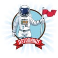 Astronaut space cartoon design