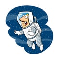 Astronaut floating in outter space Royalty Free Stock Photo