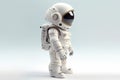 Astronaut in space suit and helmet on light background 3D render style sci-fi illustration