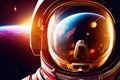 astronaut in space suit in space portrait. Generative AI Royalty Free Stock Photo