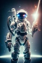 Astronaut in space suit. Science fiction art. Generative AI Royalty Free Stock Photo