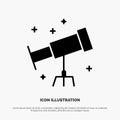 Astronaut, Space, Telescope solid Glyph Icon vector