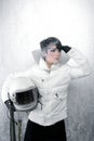 Astronaut spaceship aircraft helmet fashion woman