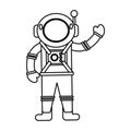 astronaut spacesuit helmet outline