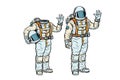 Astronaut in spacesuit and mockup without a head Royalty Free Stock Photo