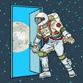 Astronaut step on the moon Royalty Free Stock Photo