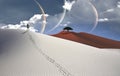 Astronaut in Surreal White Desert