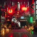 Astronaut themed conceptual room interior