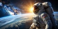 An astronaut unveiling the Future of Space Travel and Intrepid Exploration of Unknown Worlds AI Generative