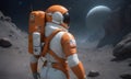 Astronaut Exploring Alien Landscape