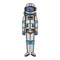 Astronaut wear equipment scribble