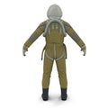 Astronaut Wearing Space Suit Strizh Standing Pose Isolated on White Background 3D Illustration Royalty Free Stock Photo