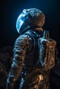 An astronaut wears a full space suit for space activities. Elements of this image zero photos of space astronauts.