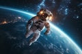 astronaut in weightlessness, AI generated