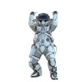 Astronaut on white. Mixed media Royalty Free Stock Photo