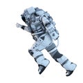 Astronaut on white. Mixed media Royalty Free Stock Photo