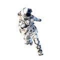 Astronaut on white. Mixed media Royalty Free Stock Photo