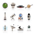 Astronautics and Space Icons