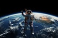 Astronauts celestial odyssey guarding Earth from the transformative cosmos