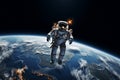 Astronauts celestial odyssey guarding Earth from the transformative cosmos