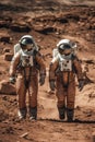 Astronauts embarking on a daring exploration of a distant planet, venturing into the unknown. Generative Ai