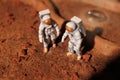 Astronauts explorers of the planet mars: scaled down models