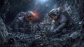 Astronauts and scientists navigate a geological mystery on an asteroid space exploration outer space close-up discovery