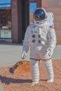 Astronauts used a Apollo Test Capsule in the Meteor Crater Natural Monument in Arizona, before they went to space