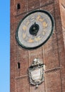 The astronomic clock of the bell tower of cremona. Italy