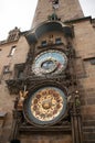 Astronomic clock in the old square in the city of Prague