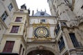 Astronomic clock at Rue du Gros-Horloge (1389). Royalty Free Stock Photo