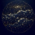 An astronomical chart art print, Ai generated image Royalty Free Stock Photo