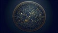 An astronomical chart art print, Ai generated image Royalty Free Stock Photo