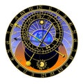 Astronomical clock Royalty Free Stock Photo