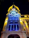 Astronomical clock in the centre of Batumi at night Royalty Free Stock Photo