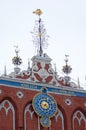 Astronomical clock on a House in Riga, Latvia Royalty Free Stock Photo