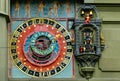 Astronomical clock on the medieval Zytglogge clock tower in Bern Switzerland Royalty Free Stock Photo