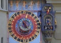 Astronomical clock on the medieval Zytglogge clock tower in Kramgasse street in old city center of Bern Royalty Free Stock Photo