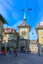 Astronomical clock on the medieval Zytglogge clock tower Royalty Free Stock Photo