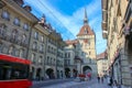 Astronomical clock on the medieval Zytglogge clock tower Royalty Free Stock Photo