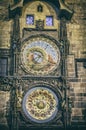 Astronomical clock, Old town hall, Prague, Czech Royalty Free Stock Photo