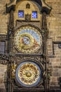 Astronomical clock, Old town hall, Prague, Czech republic Royalty Free Stock Photo