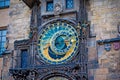 Astronomical Clock on Old Town Hall Tower in Prague Royalty Free Stock Photo