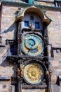 Astronomical Clock Orloj. Prague, Czech Republic, June 26, 2015 Royalty Free Stock Photo