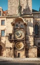 Astronomical clock in Prague city center, Czech Republic Royalty Free Stock Photo