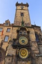 Astronomical clock in Prague, Czech Republic. Royalty Free Stock Photo