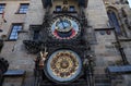 The astronomical clock in Prague's Old Town Square Royalty Free Stock Photo