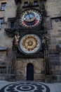 The astronomical clock in Prague's Old Town Square Royalty Free Stock Photo