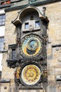 Astronomical clock on Staromestska Square, Prague Royalty Free Stock Photo