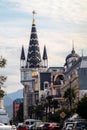 Astronomical Clock tower in Batumi, Georgia. Royalty Free Stock Photo